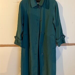 Elegant Green Women's Trench Coat